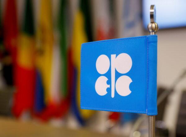The logo of the Organization of the Petroleum Exporting Countries (OPEC) inside its headquarters in Vienna on Dec. 7, 2018. (Leonhard Foeger/Reuters)