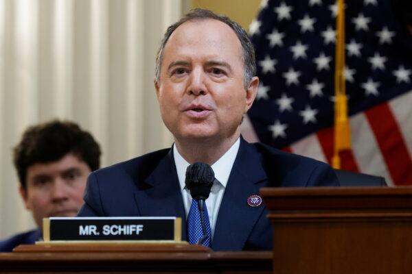 Committee member Rep. Adam Schiff (D-Calif.) speaks during the fourth of eight planned public hearings of the U.S. House Select Committee to investigate the Jan. 6 Capitol breach, on Capitol Hill in Washington on June 21, 2022. (Jonathan Ernst/File Photo/Reuters)