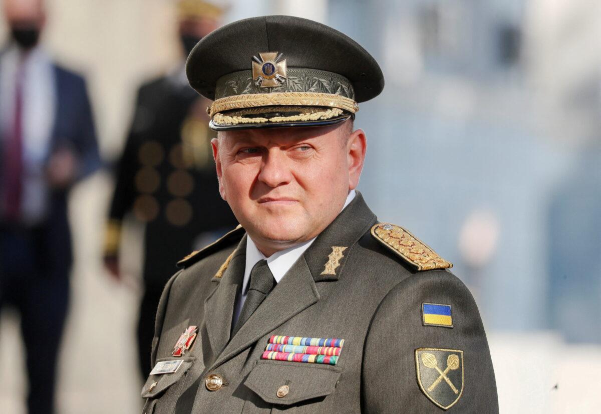 Commander-in-Chief of the Armed Forces Valery Zaluzhny waits before a meeting with U.S. Defense Secretary Lloyd Austin in Kyiv, Ukraine, on Oct. 19, 2021. (Gleb Garanich/Reuters)