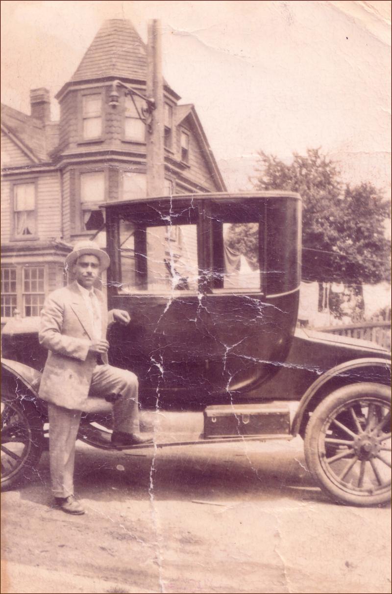 Critelli’s father with his 1918 Model T Ford, in front of the house they eventually owned in Richmond Hill, N.Y., in 1929. He was the first one on the block to own a car. The house is still there. (Courtesy of Dominick Critelli)