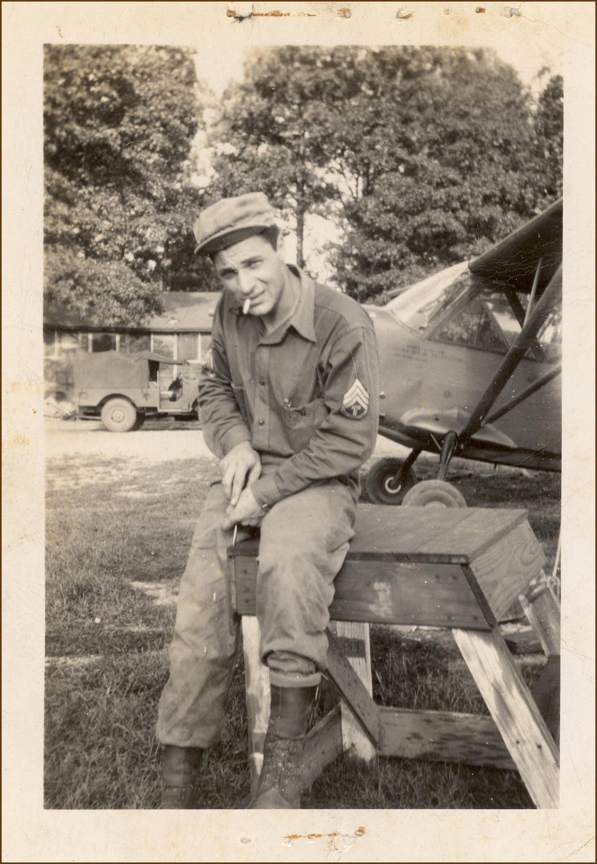 Master Sgt. Critelli while in Germany, near the end of the war. (Courtesy of Dominick Critelli)
