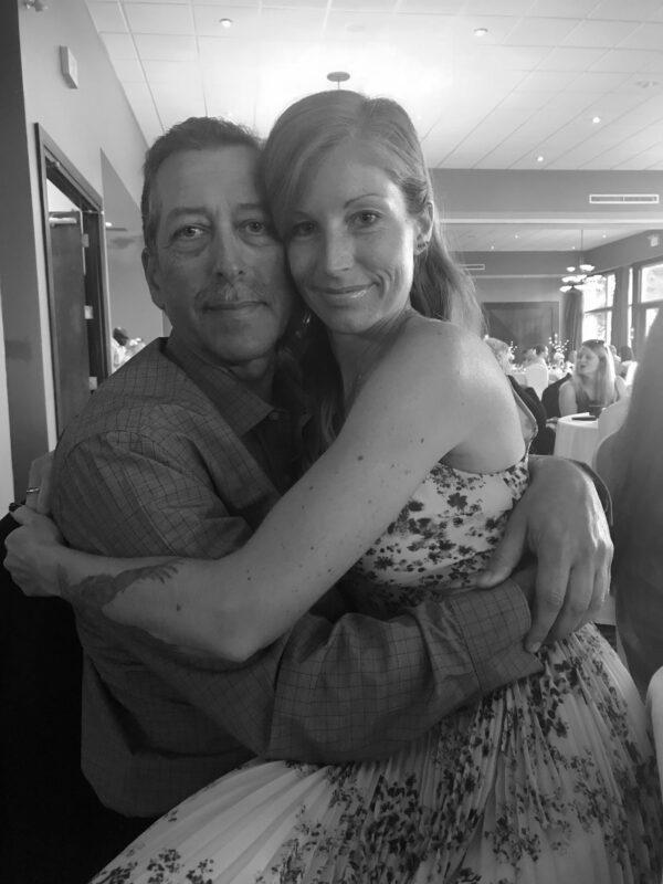 Angela Bell with her father, who passed away after a battle with pancreatic cancer. (Courtesy of Angela Bell)