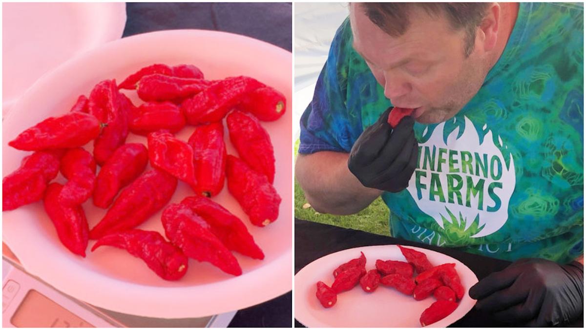 California Man Breaks Guinness World Record Speed-Eating 17 Ghost Chili Peppers
