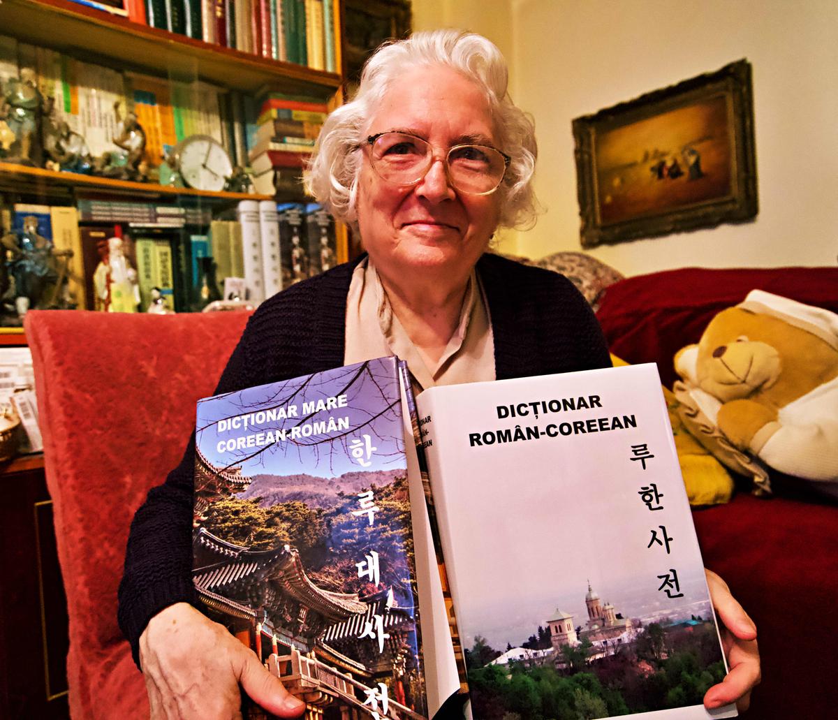 Mircioiu has published a Romanian-Korean dictionary containing 160,000 words for her husband, who may have forgotten Romanian. (Courtesy of Director Kim Deok-young)