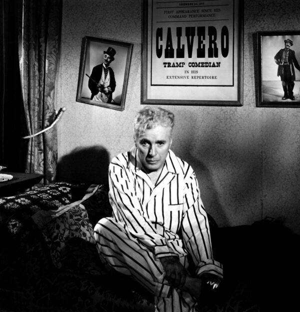 "Limelight" was a serious and autobiographical film for Chaplin. His character, Calvero, is an ex–music hall star (described in this image as a "Tramp Comedian") forced to deal with his loss of popularity. (United Artists)