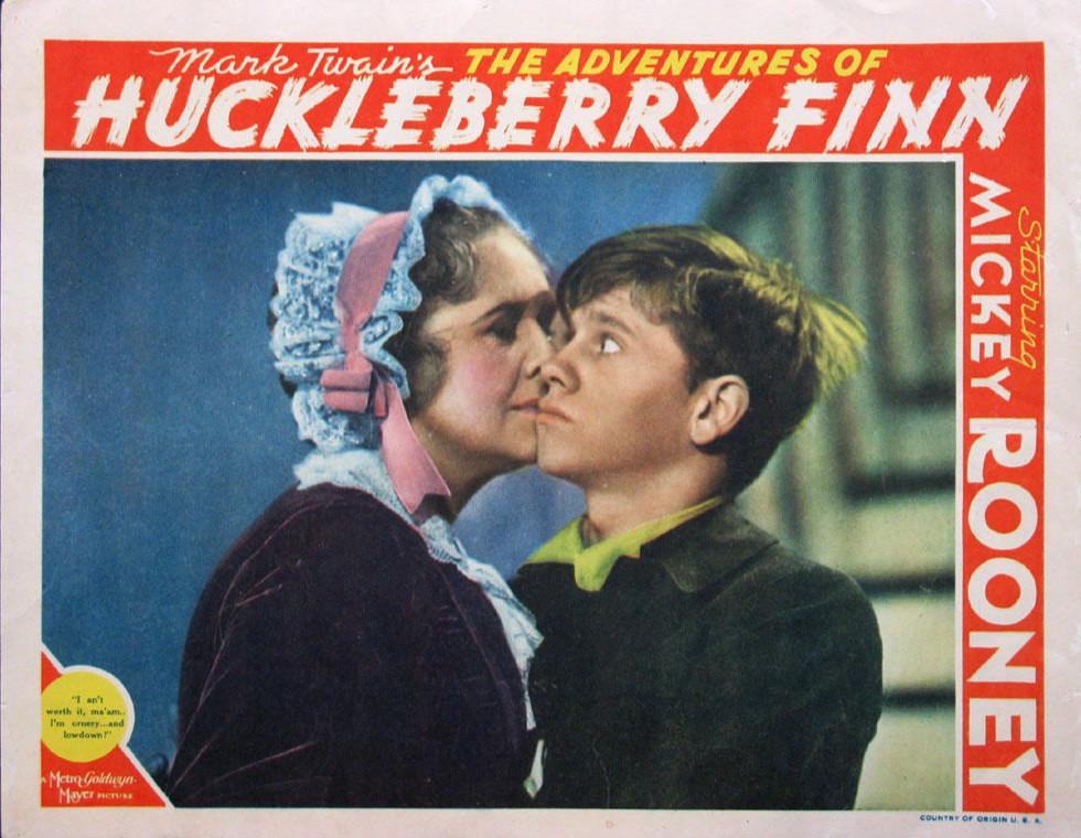 Lobby card for the American film "The Adventures of Huckleberry Finn" (1939). (Public Domain)