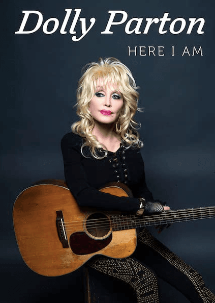 Promotional poster for "Dolly Parton: Here I Am."