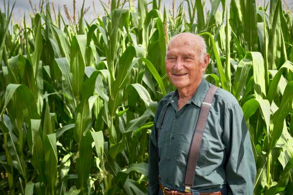 Frank Falter spent a lifetime on his family's Wisconsin farm and has finally retired at age 93, in August 2022. (Chris Duzynski/The Epoch Times)