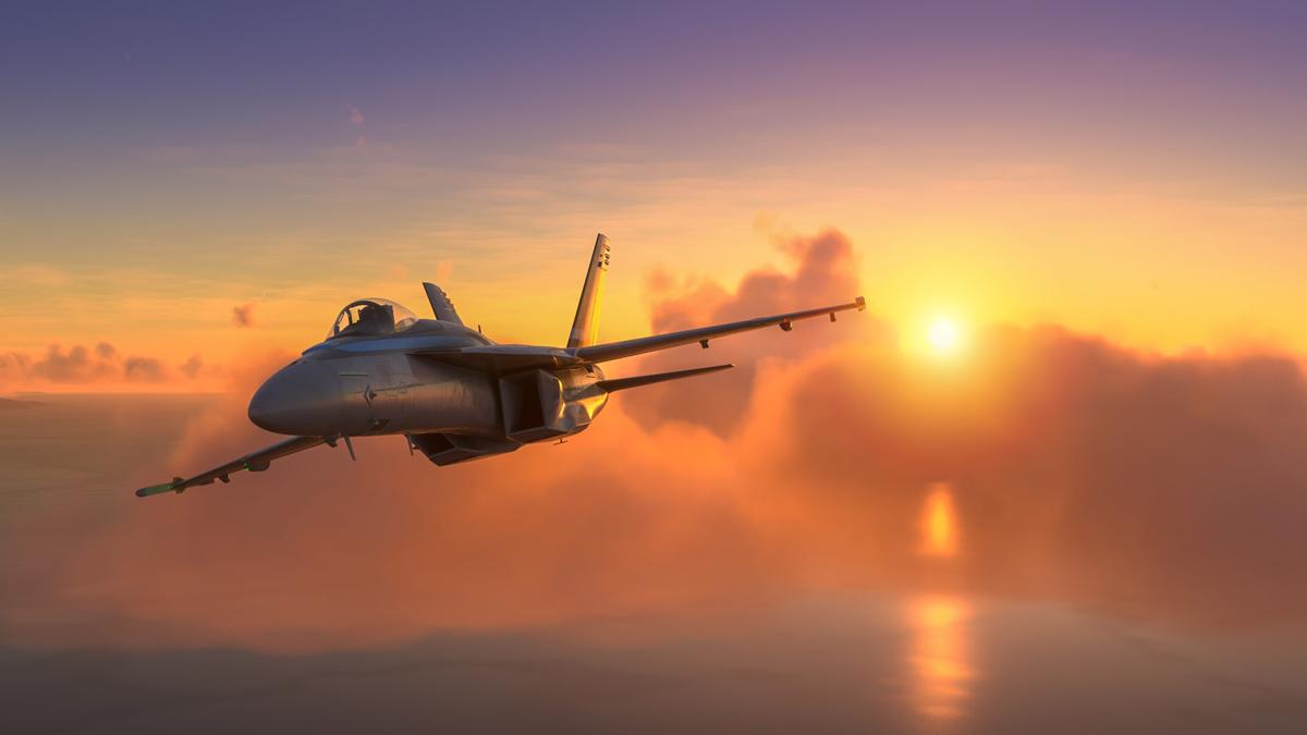 The F-18 Super Hornet. (Miguel Lagoa/Shutterstock)