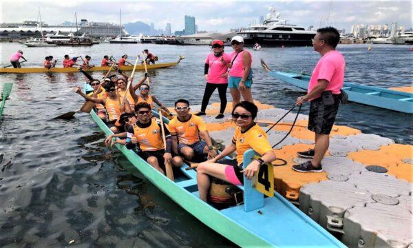 Wong Ka Po also participated in the dragon boat team at the Kwun Tong Promenade, Hong Kong in September 2019. (Courtesy of Wong Ka Po)