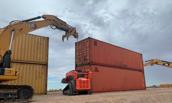 Arizona Defies Biden Admin, Files Lawsuit and Starts Installing Shipping Container Barrier in Cochise County
