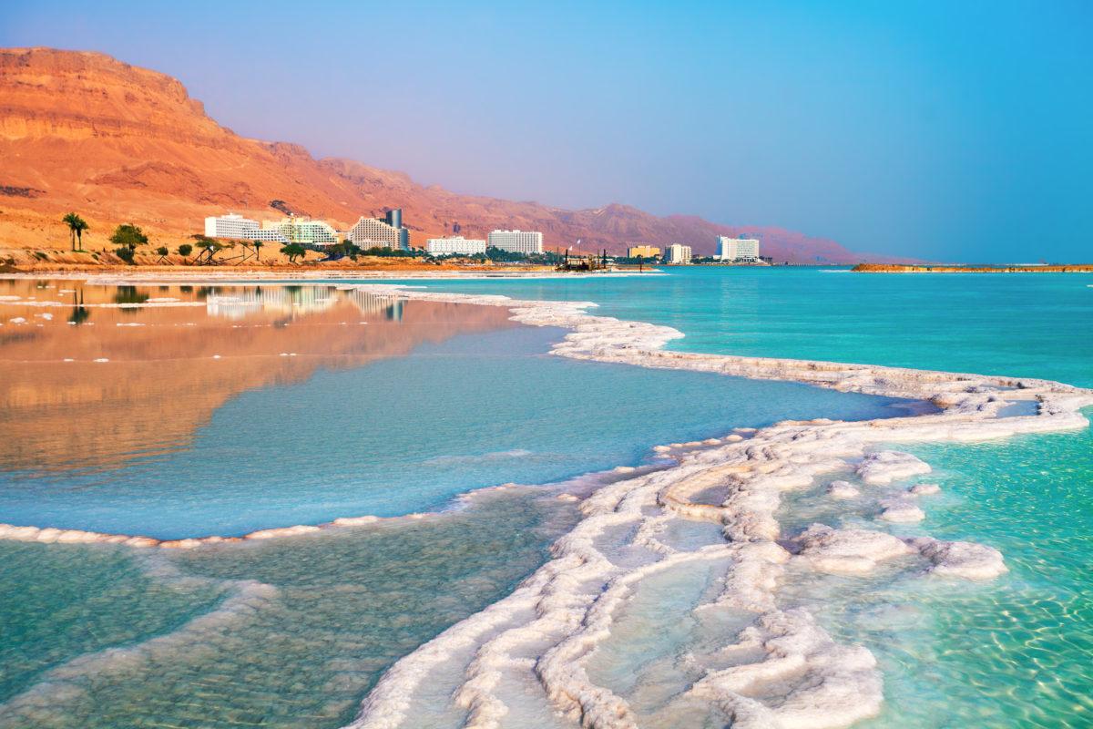 Dead sea salt shore. Ein Bokek, Israel. (Courtesy of Michelle Sutter)