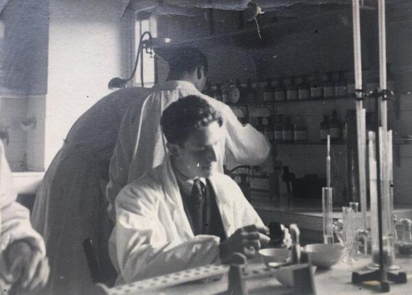 Dr. Andriano Ossicini, circa 1940s, in his laboratory. (Freestyle Digital Media)