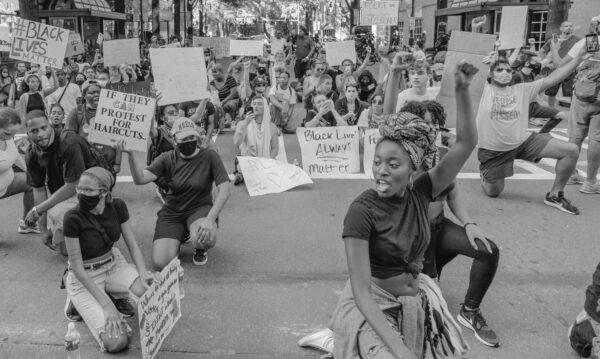 A Black Lives Matter rally in “Uncle Tom II: An American Odyssey.” (Malone Pictures)