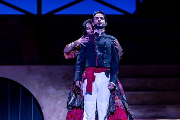 Emmanuel Ramirez as Ramon and Alix Rhode as Inez in “Zorro: The Musical.“ (Brett Beiner Photography)