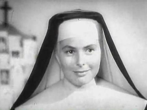 Screenshot of Ingrid Bergman as Sister Benedict from “The Bells of St. Mary’s.” (Public Domain)