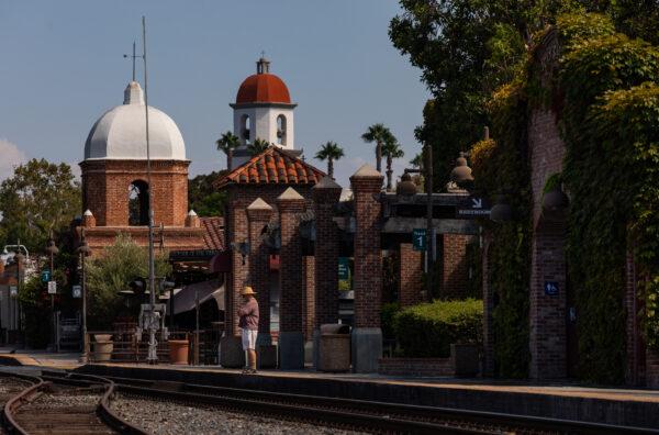 The Amtrack train station in San Juan Capistrano, Calif., on Aug. 16, 2022. (John Fredricks/The Epoch Times)