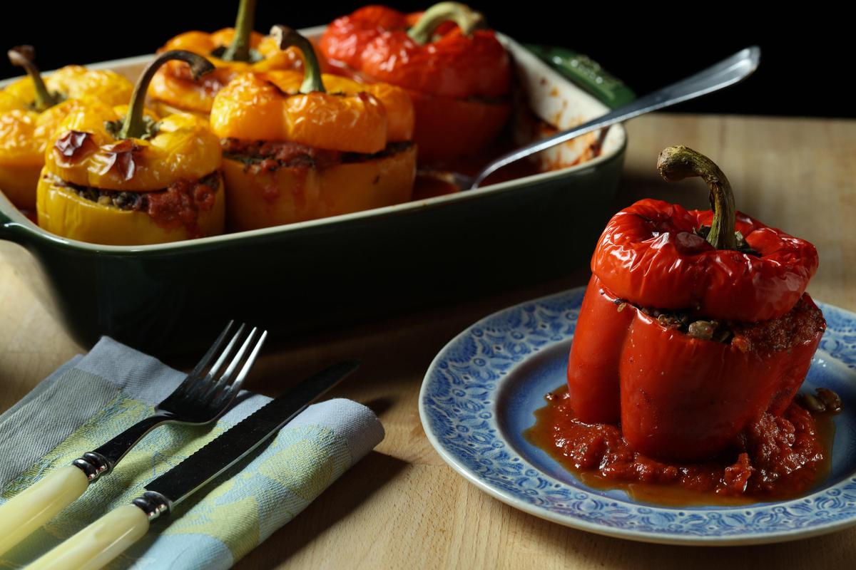 Quinoa and Lentil Stuffed Pepper