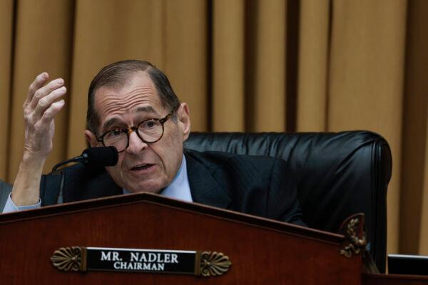 Chairman Jerrold Nadler (D-N.Y.) speaks during a House Judiciary Committee mark up hearing in the Rayburn House Office Building in Washington on June 2, 2022. (Anna Moneymaker/Getty Images)