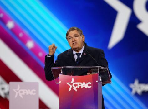 Rep. Michael Burgess (R-Texas) speaks at the Conservative Political Action Conference in Dallas at the Hilton Anatole on Aug. 5, 2022. (Bobby Sanchez/The Epoch Times)