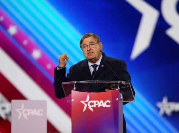 Rep. Michael Burgess (R-Texas) speaks at the Conservative Political Action Conference in Dallas at the Hilton Anatole on Aug. 5, 2022. (Bobby Sanchez for The Epoch Times)