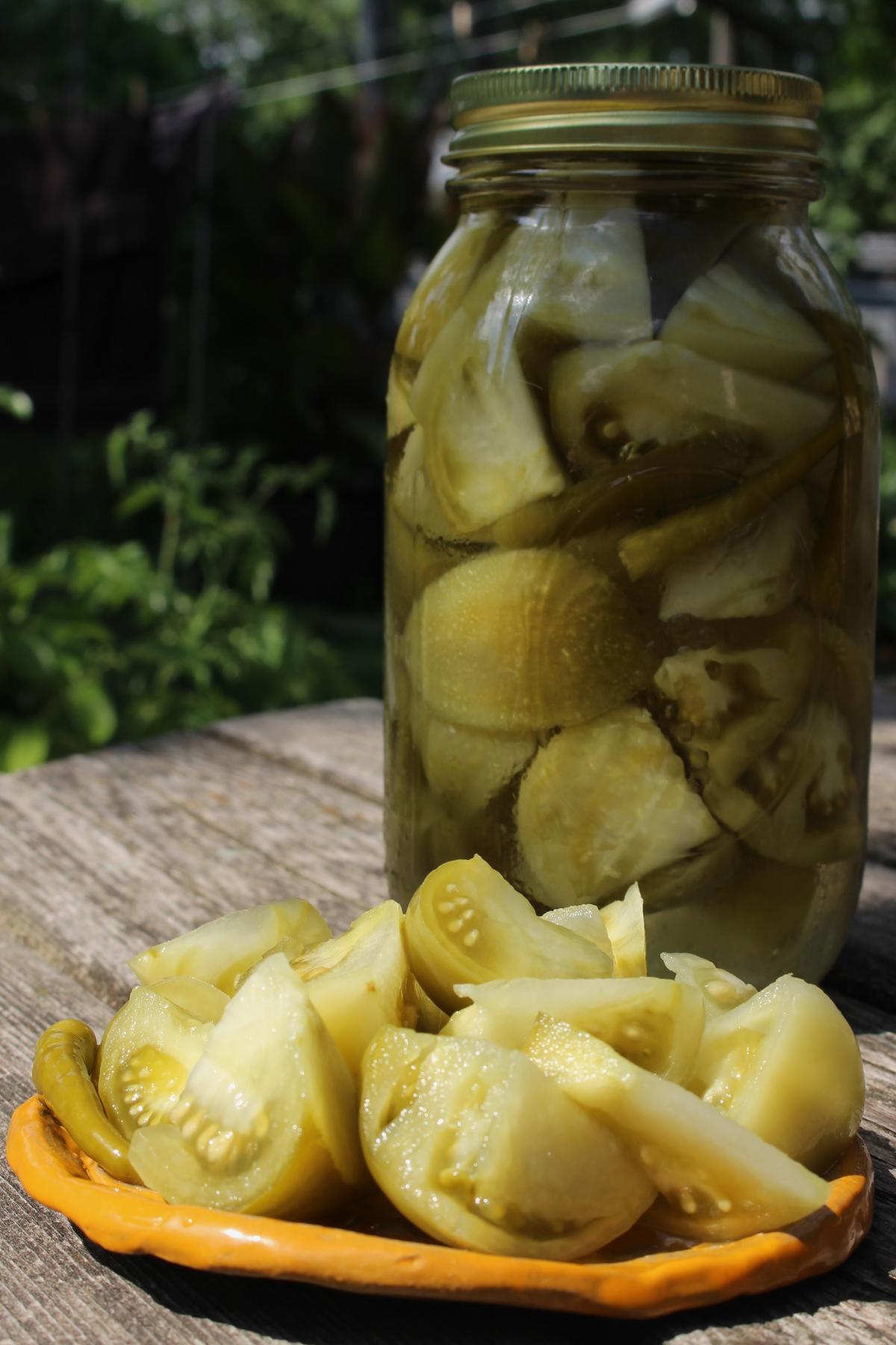 Spicy Green Tomato Pickles