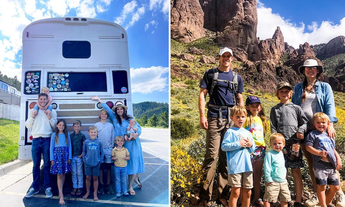 Combat Veterans Travel US in Renovated Bus, ‘Roadschooling’ Their 7 Children Along the Way