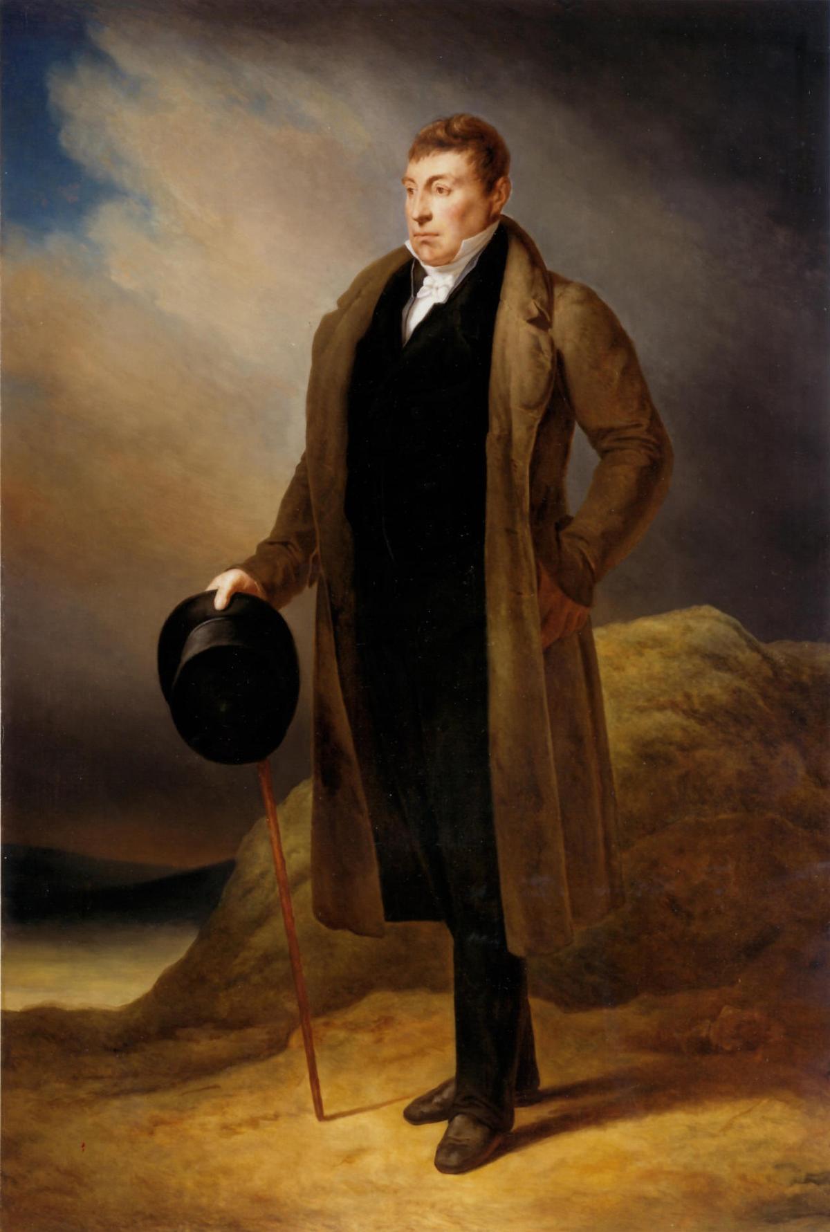 An 1823 portrait of Lafayette by Ary Scheffer. Collection of the U.S. House of Representatives. It was the most famous image of Lafayette during his U.S. tour in 1824. (Public domain)