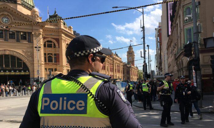 Victorian Police Marching in LGBT Parade Pelted With Paintballs