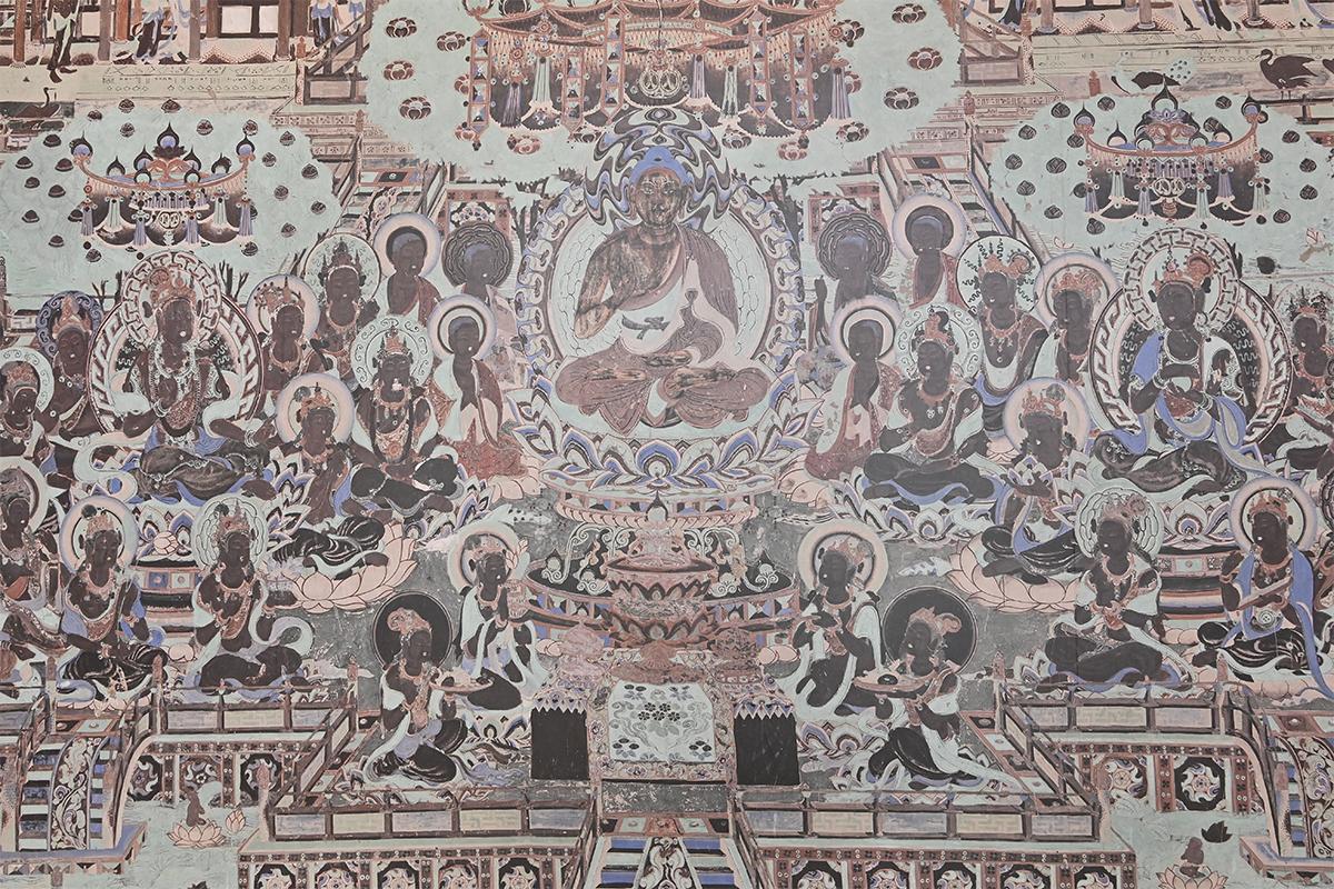 Cave 148 of Mogul Grottoes-Medicine Buddha in Sutra Illustrations, on Aug. 23, 2022. (Sung Pi-lung/The Epoch Times)