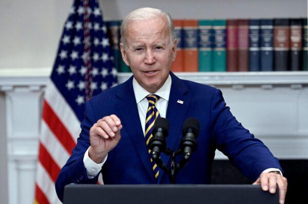President Joe Biden announces student loan relief in the Roosevelt Room of the White House in Washington on Aug. 24, 2022. (Olivier Douliery/AFP via Getty Images)