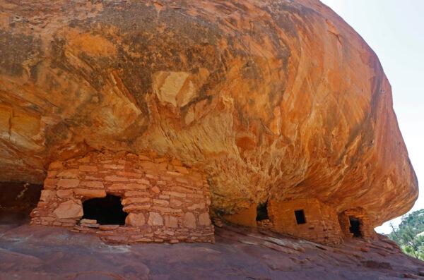 Ancient granaries, part of the House on Fire ruins are shown here in the South Fork of Mule Canyon in the Bears Ears National Monument outside Blanding, Utah, on May 12, 2017. (George Frey/Getty Images)