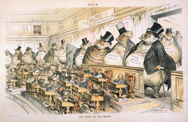 "The Bosses of the Senate" by Joseph Keppler in Puck magazine (1889). (Public Domain)
