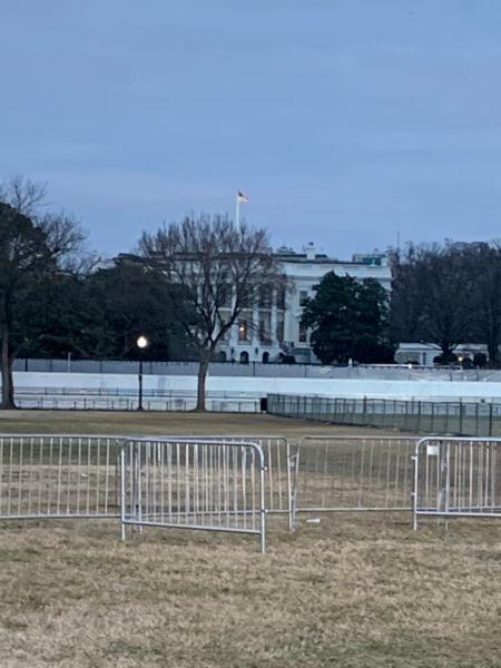 Photo of White House taken by Mark Clarke as the sun began to rise on Jan. 6, 2021. (Courtesy of Mark Clarke)