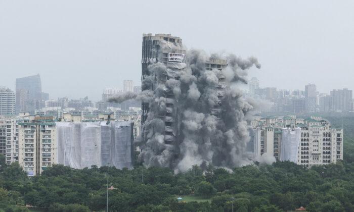 Plumes of Dust as India Demolishes Illegal Skyscrapers