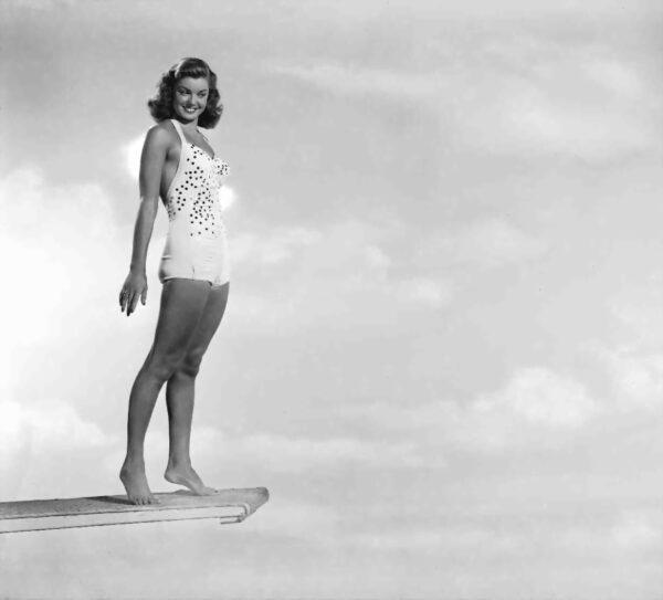 Esther Williams as Nora Cambaretti shows off a great-fitting swimsuit in "This Time for Keeps." (MGM)