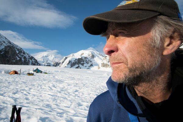 Sir Ranulph Fiennes at an airfield camp in Denali, Alaska, as featured in "Explorer." (Findany Film)