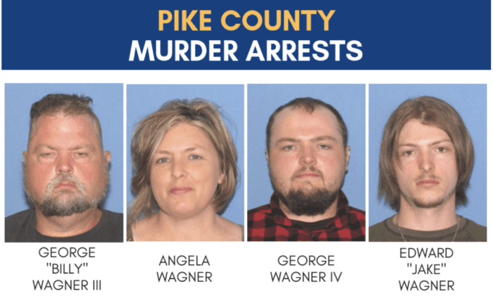Members of the Wagner family who were accused in connection with the slayings of eight members of a rival family, the Rhodens, in Pike County, Ohio. (Courtesy of the Ohio Attorney General's Office)