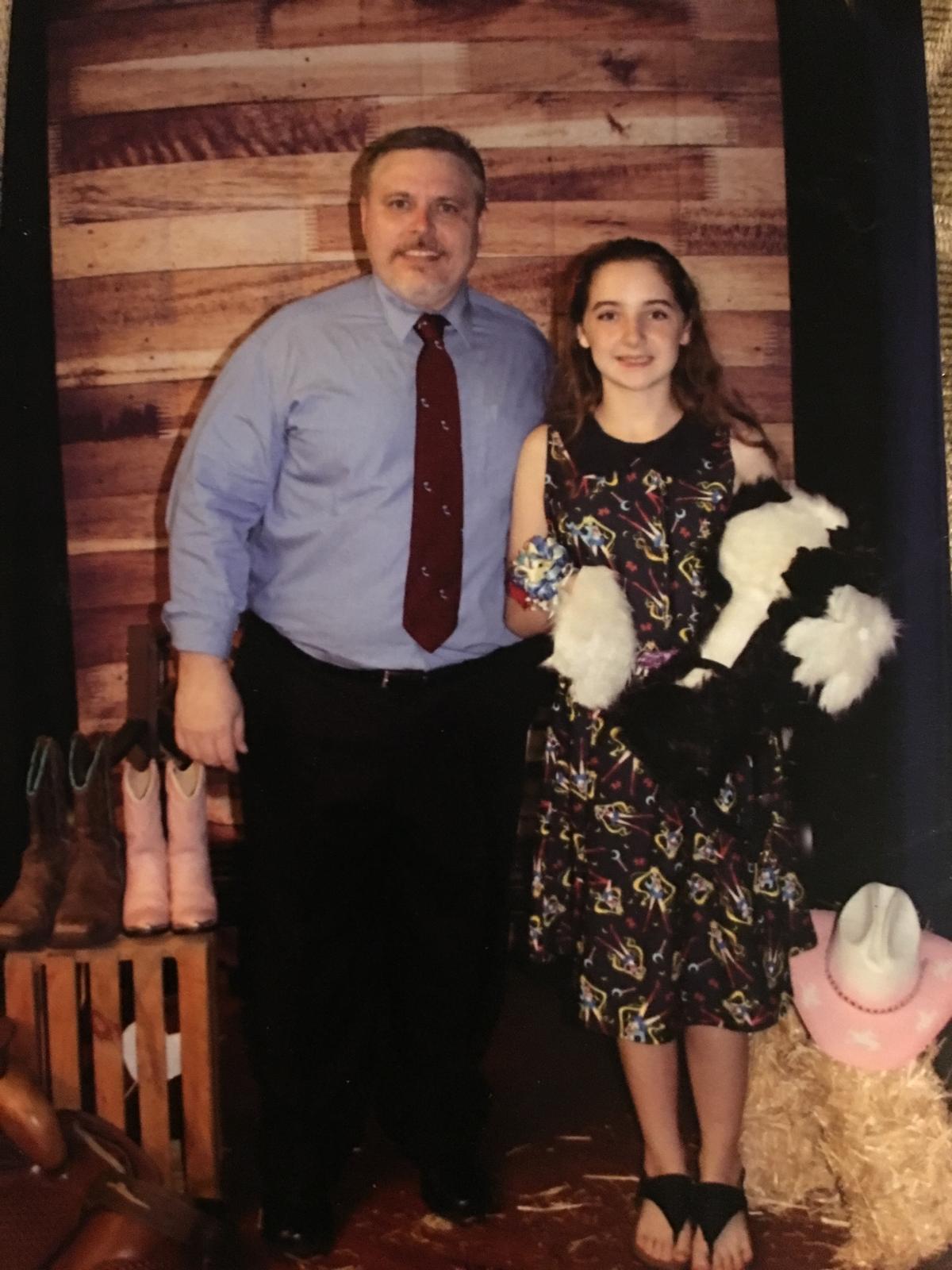 Shane and his daughter at the daddy-daughter dance. (Courtesy of Shane Santana)