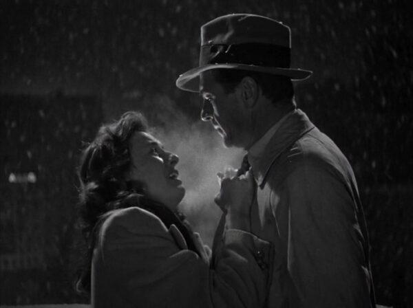 A climactic scene with Barbara Stanwyck as journalist Ann Mitchell and Gary Cooper as John Doe in "Meet John Doe." (Warner Bros.)
