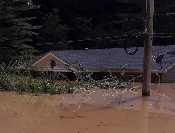 The twice flooded Cockerham home in Beattyville, Kentucky, July 28, 2022. (Courtesy Allie Marshall)