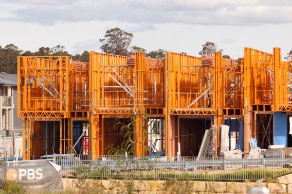 A construction site at Marsden Park is seen in Sydney, Australia, on July 19, 2021. (Mark Evans/Getty Images)