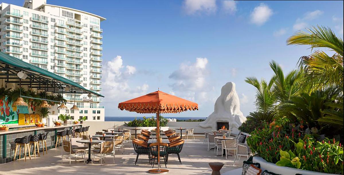 SipSip rooftop bar and restaurant at Mayfair House Hotel has a bay view. (Mayfair House Hotel & Garden/TNS)