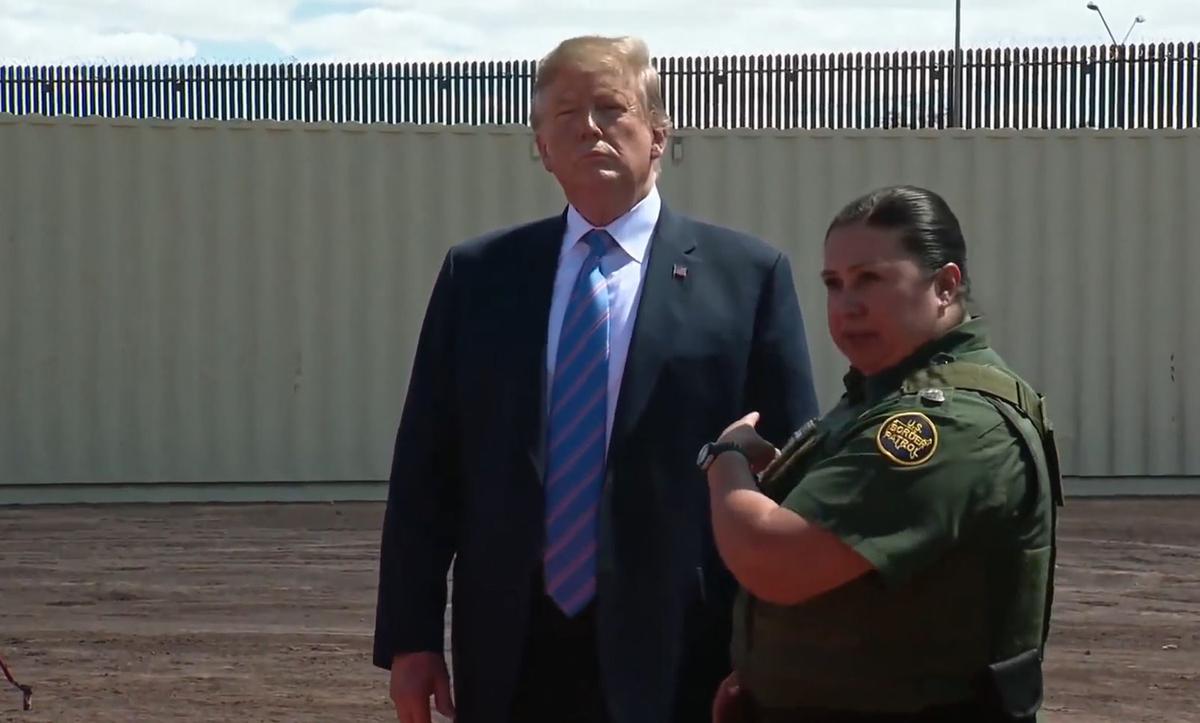 President Trump at the southern border in “Gotta Love Trump” (Invictus Entertainment)