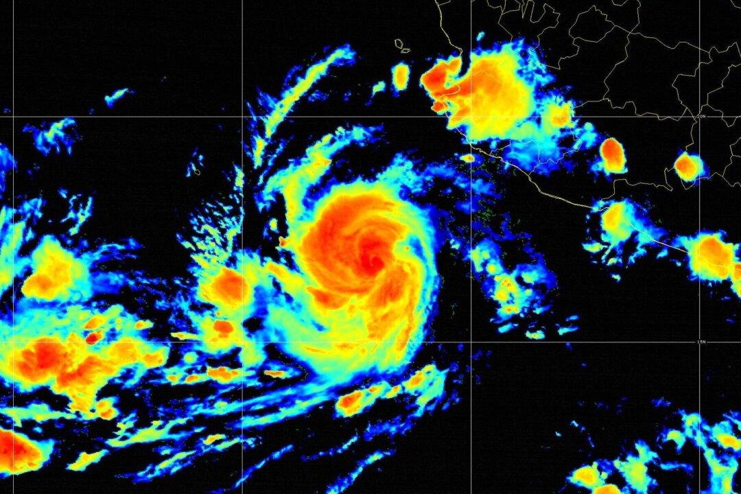Tropical Storm Orlene Strengthening in Pacific Off Mexico