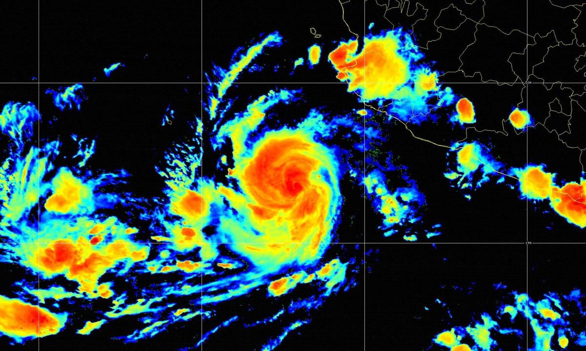 Tropical Storm Orlene Strengthening in Pacific Off Mexico