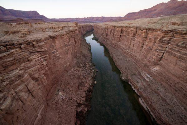 A view of the Colorado River from the Navajo Bridge in Marble Canyon, Arizona, on Aug. 31, 2022. (Robyn Beck/AFP via Getty Images)