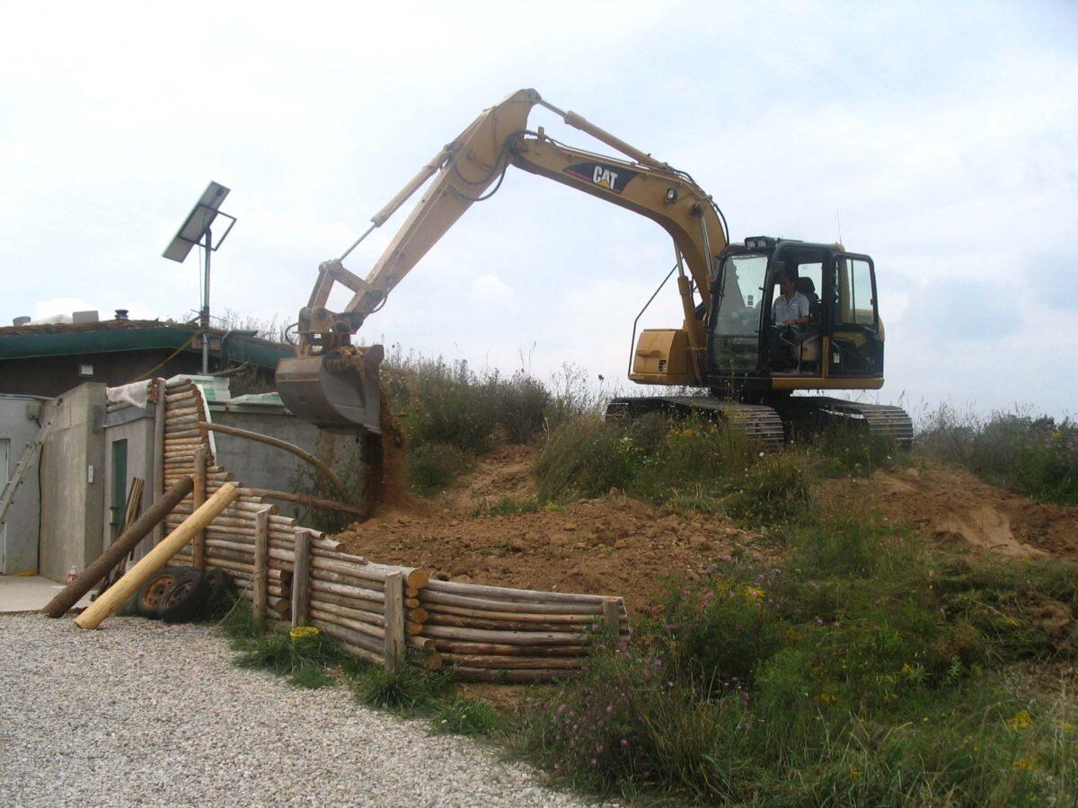 Burying the root cellar. (Courtesy of Velvet Rollins)