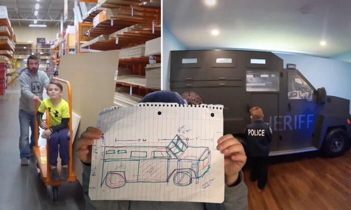VIDEO: Awesome Dad Turns Son’s Drawing of Police BearCat Into Bed Built From Scratch at Home