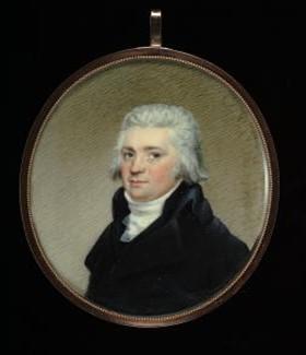 Miniature of John Corlis, 1795, by Edward Greene Malbone. Watercolor on oval ivory; 2 3/4 inches by 2 1/4 inches. Smithsonian American Art Museum. (Public Domain)